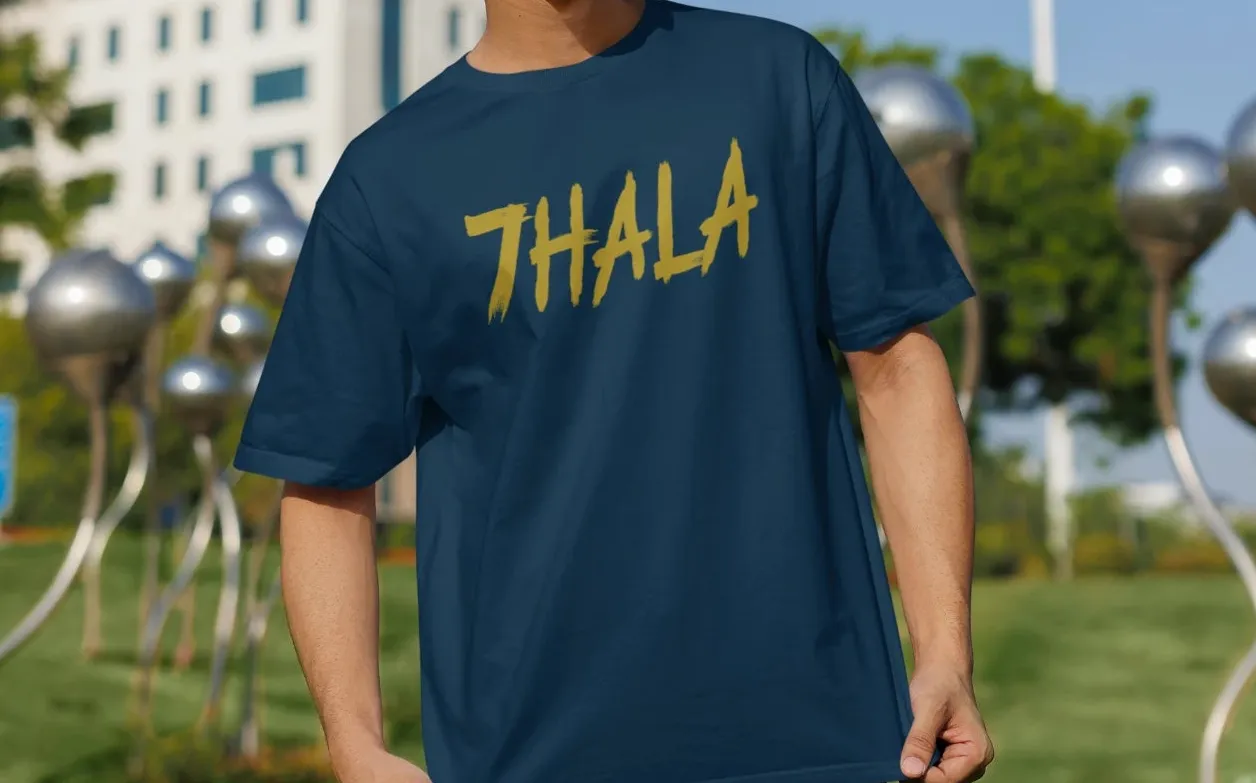 7HALA M.S Dhoni Thala Oversized T-Shirt