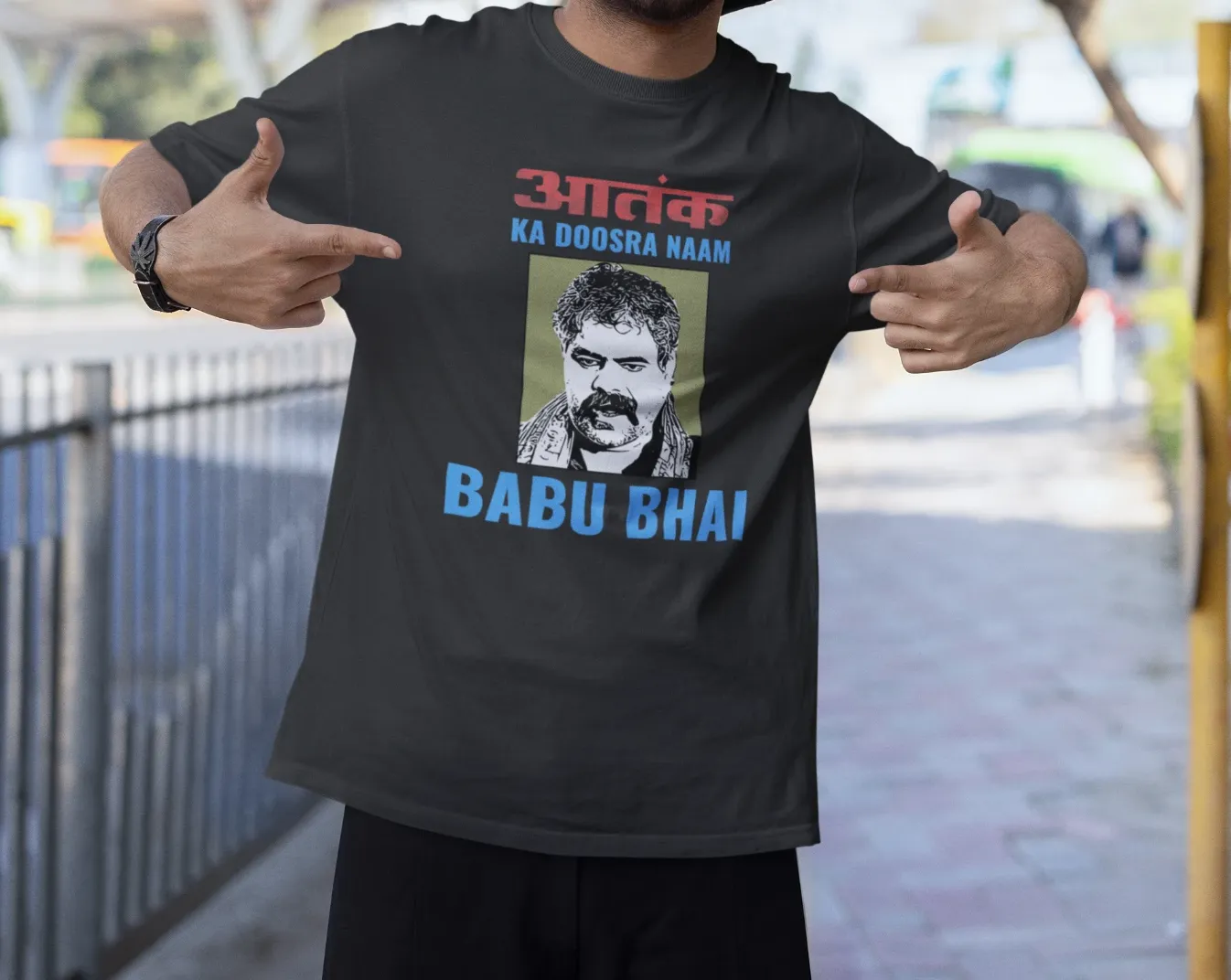 Aatank ka doosra naam Babu Bhai Oversized T-Shirt