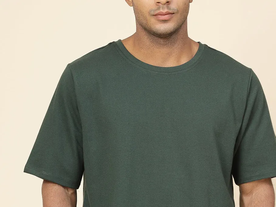Anime Enchantment Oversized Olive Green Tee