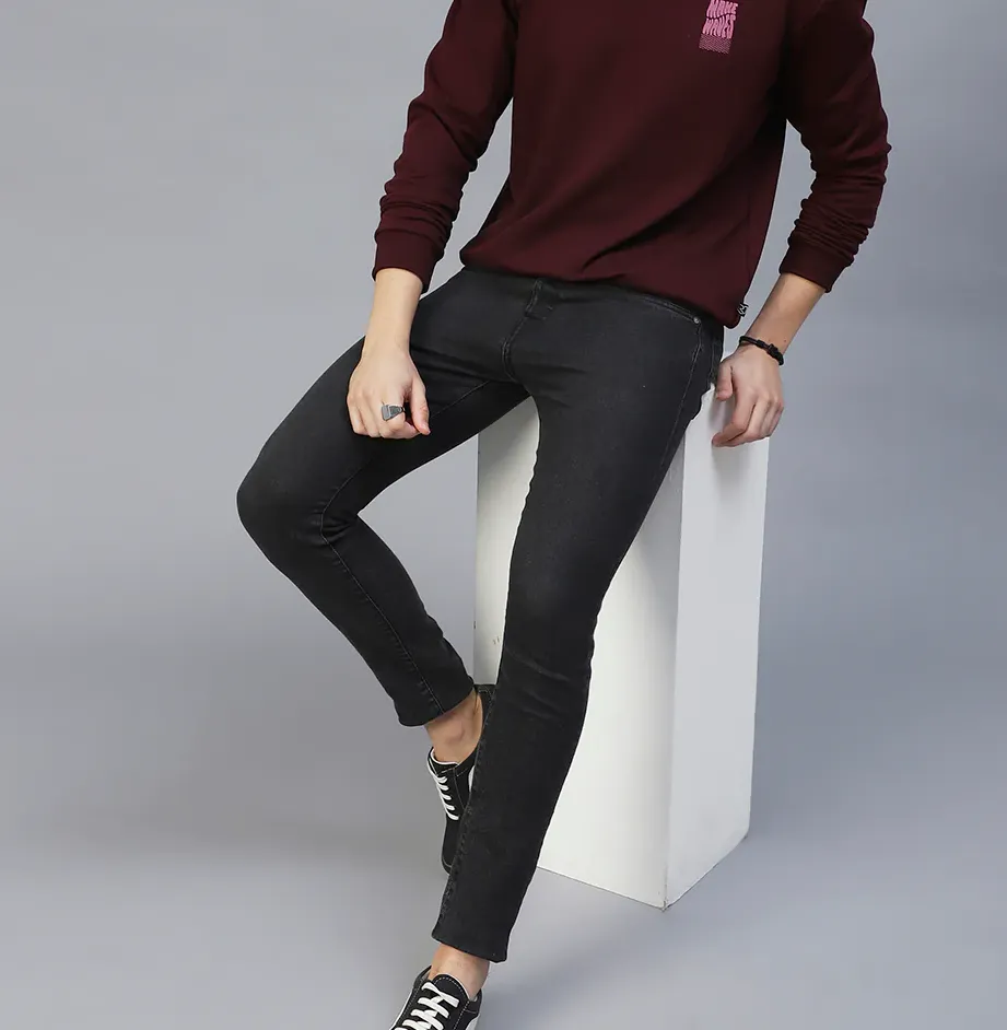 Back Printed Oversize Fleece Wine Sweatshirt