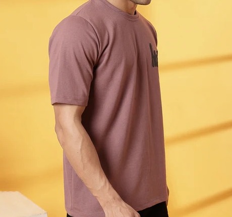 Back Puff Print Mauve T-Shirt