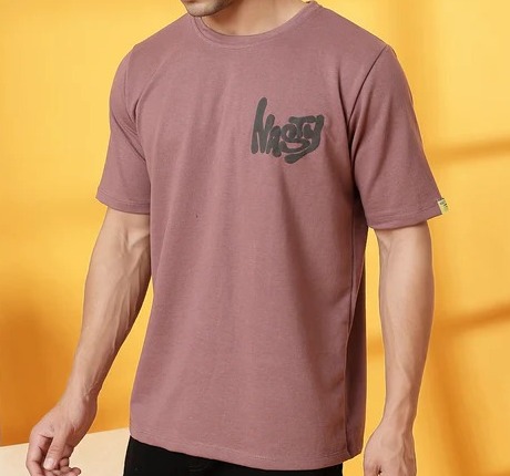 Back Puff Print Mauve T-Shirt