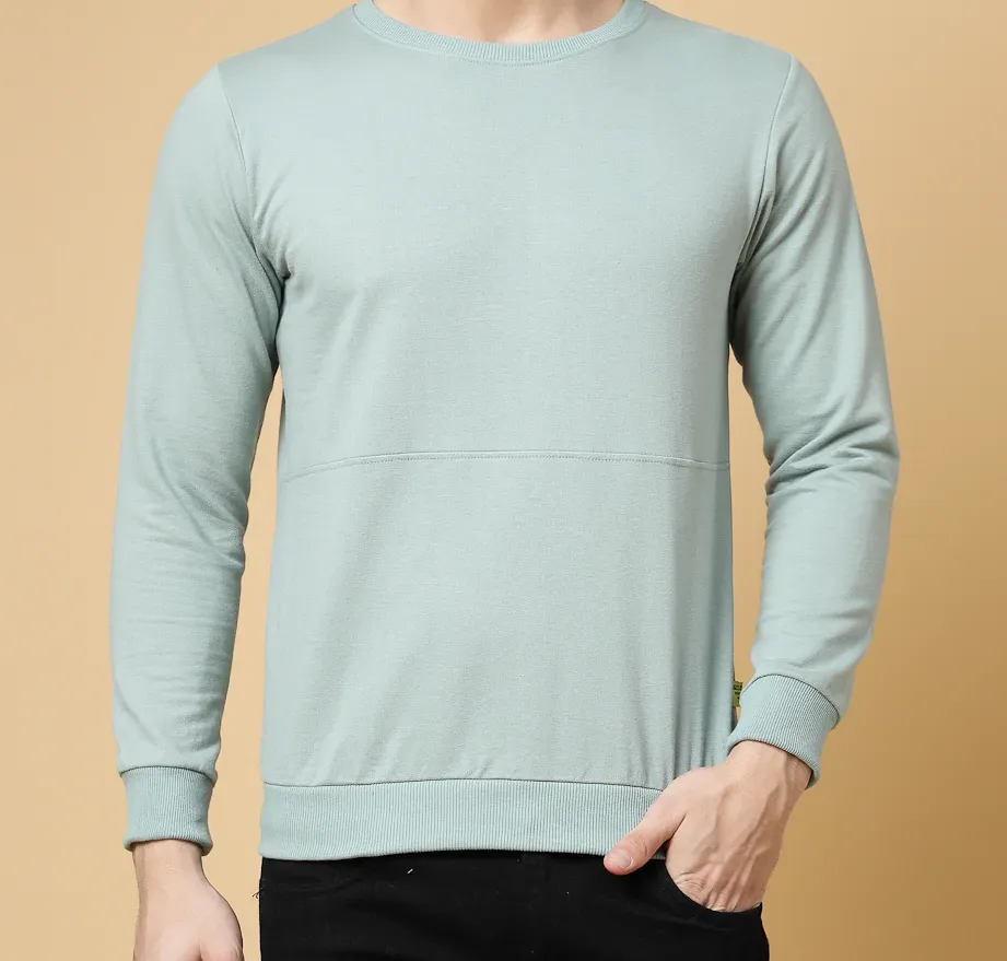 Basic Terry Jade Green Sweatshirt