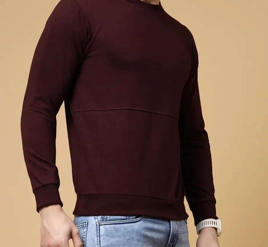 Basic Terry Wine Sweatshirt