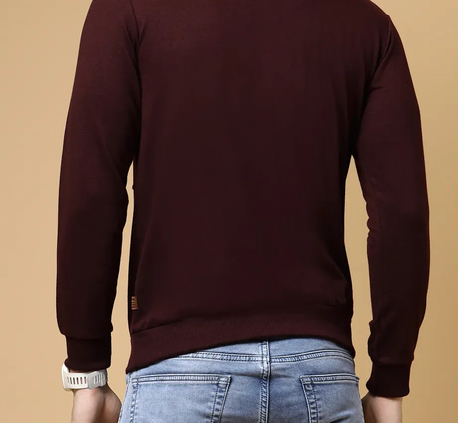 Basic Terry Wine Sweatshirt