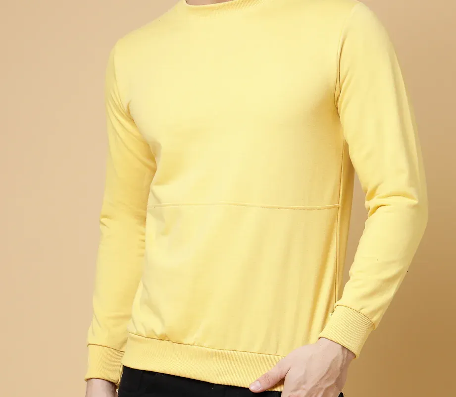 Basic Terry Yellow Sweatshirt
