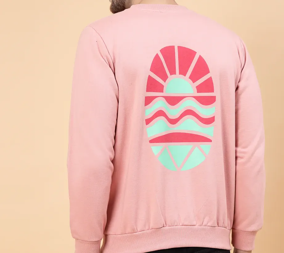 Beachscape Fleece Peach Sweatshirt