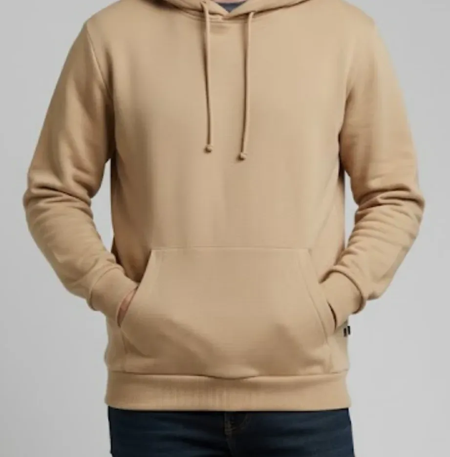 Beige Fleece Regular Fit Sweatshirt
