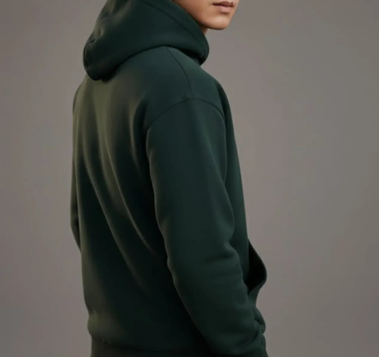 Bottle Green Fleece Regular Fit Sweatshirt