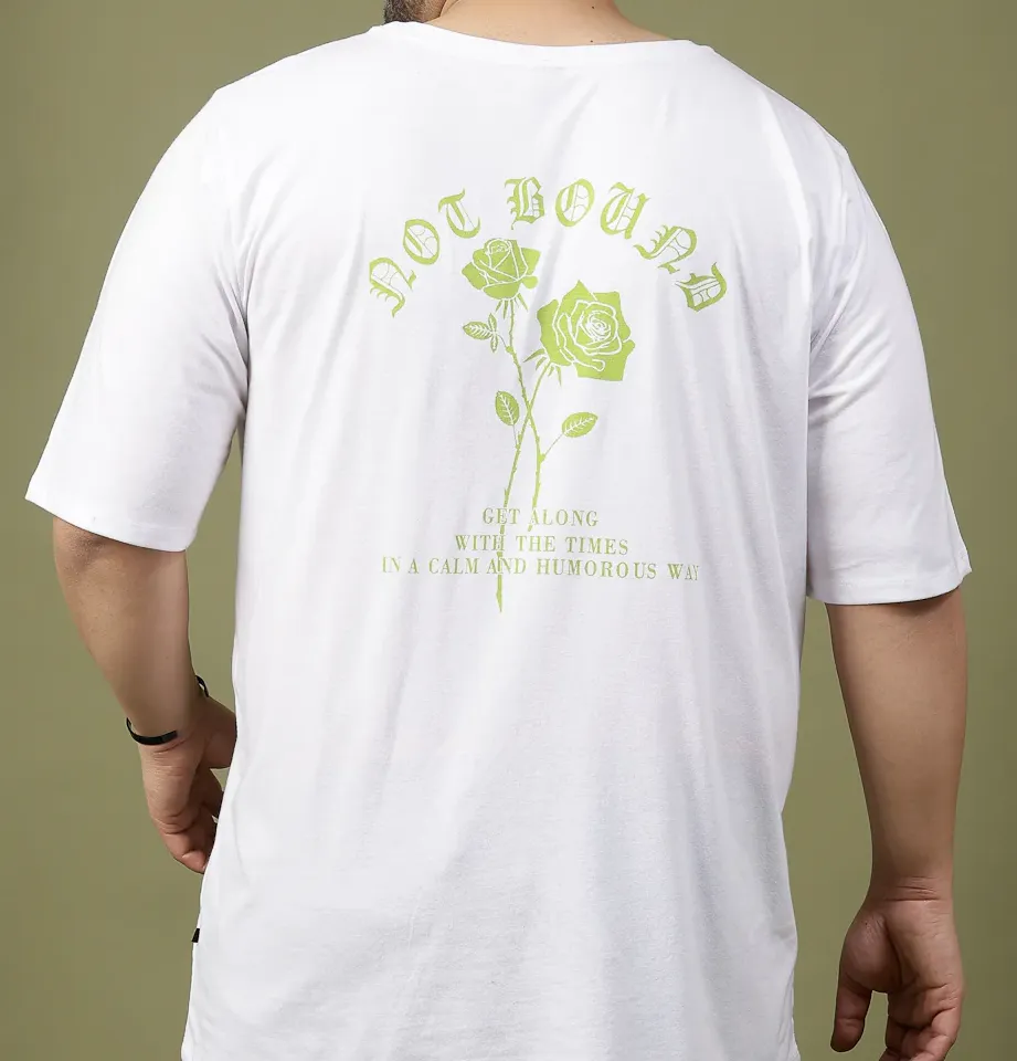 Casual Cool Printed Oversized Jersey Snow White T-Shirt