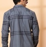 Classic Checkered Cotton Black Shirt