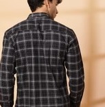 Classic Checkered Cotton Jet Black Shirt