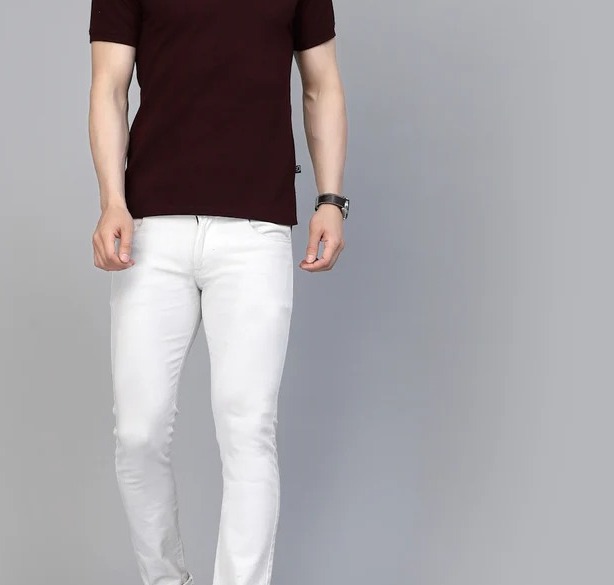 Cotton Solid Half Sleeves Polo Wine T-Shirt