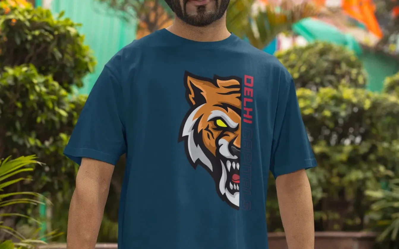 Delhi Capitals Lion Oversized T-Shirt