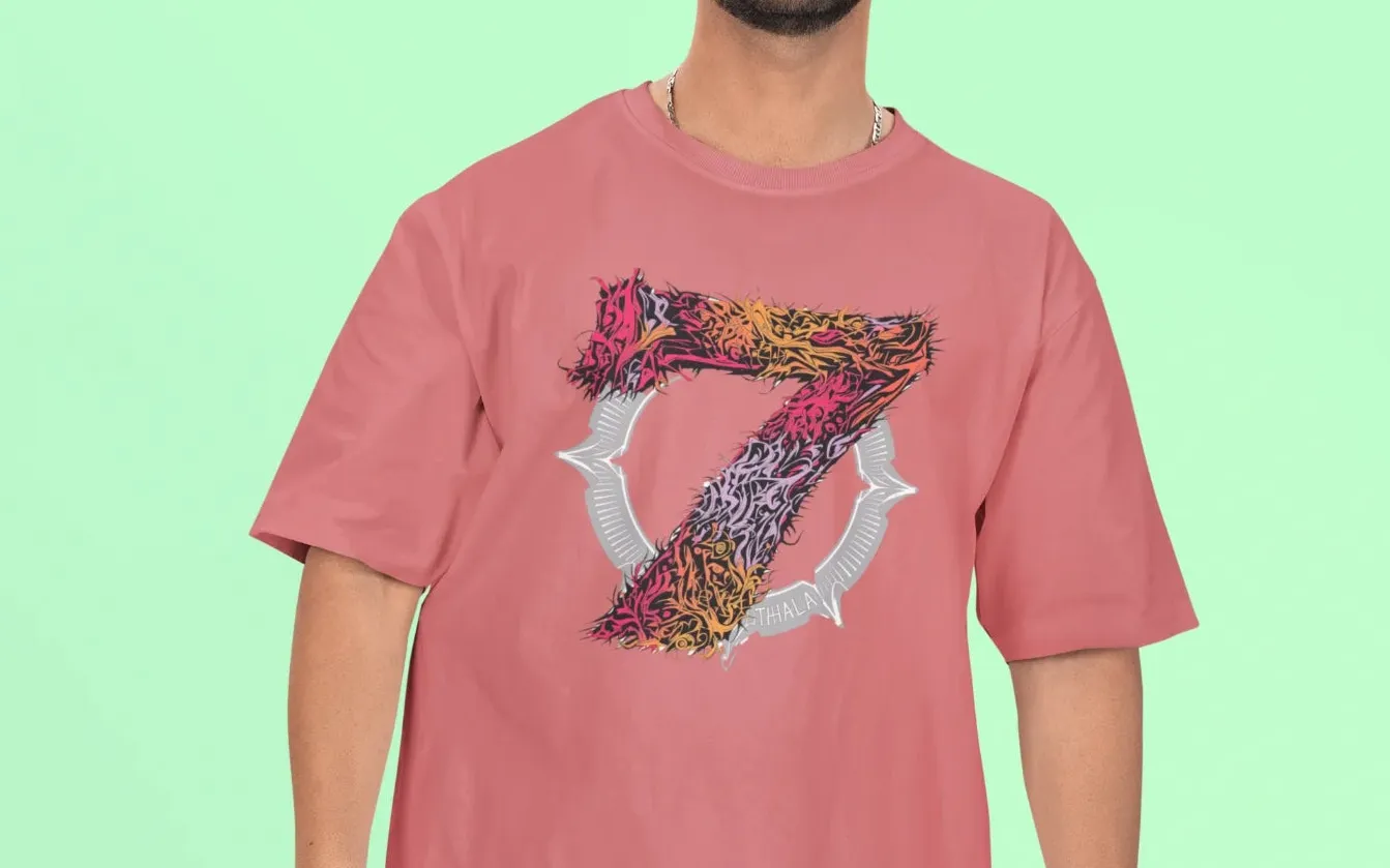 Dhoni Thala 7 Oversized T-Shirt