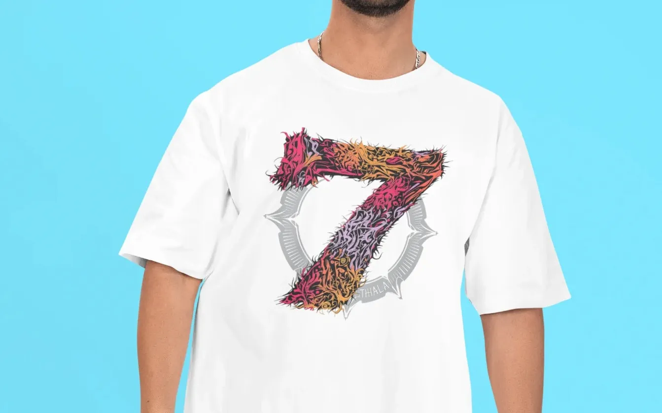Dhoni Thala 7 Oversized T-Shirt