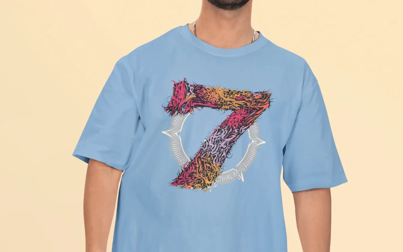 Dhoni Thala 7 Oversized T-Shirt
