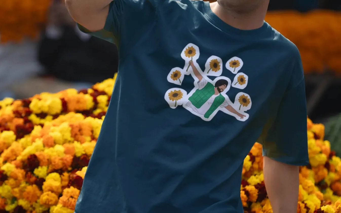 Diljit Dosanjh Flowers Oversized T-Shirt