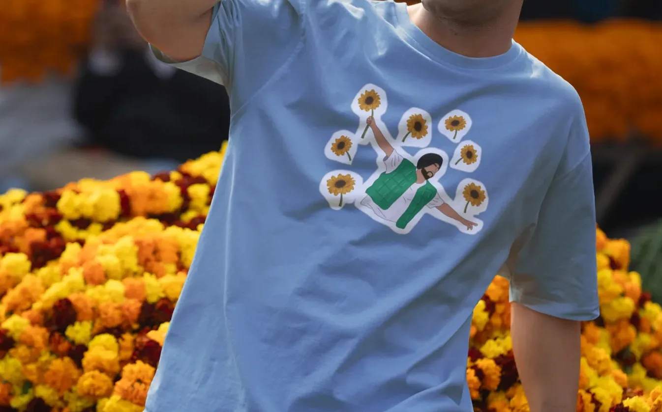 Diljit Dosanjh Flowers Oversized T-Shirt
