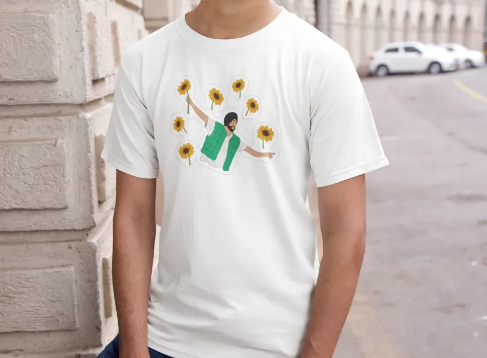 Diljit Dosanjh Flowers T-Shirt