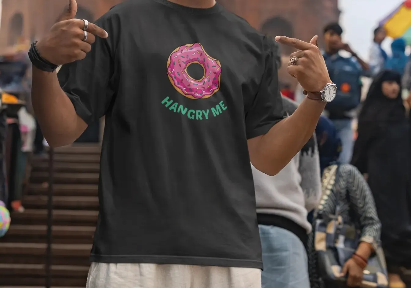 Do nut Hangry Me Oversized T-Shirt