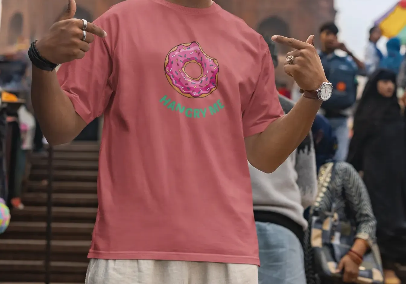 Do nut Hangry Me Oversized T-Shirt