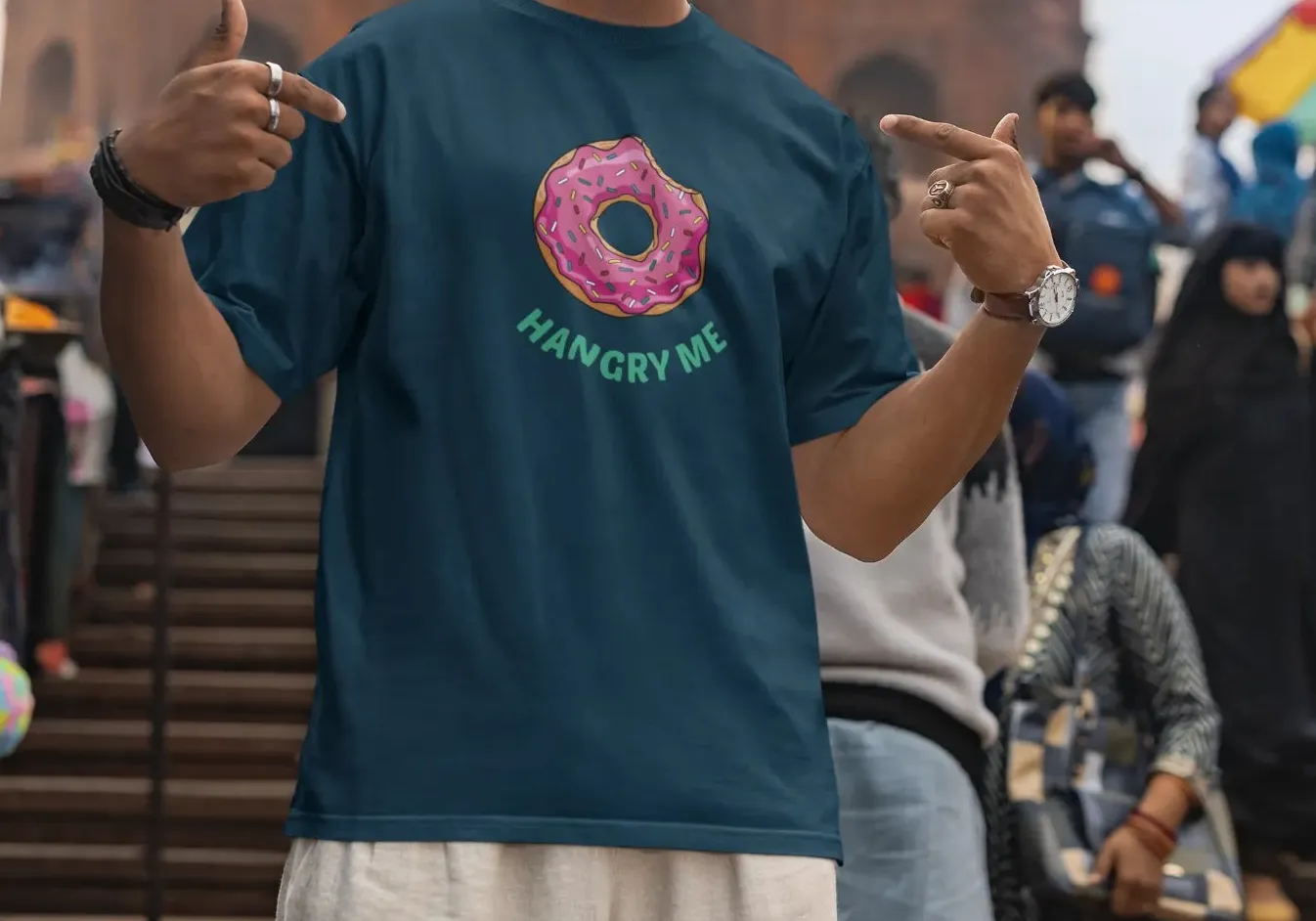 Do nut Hangry Me Oversized T-Shirt