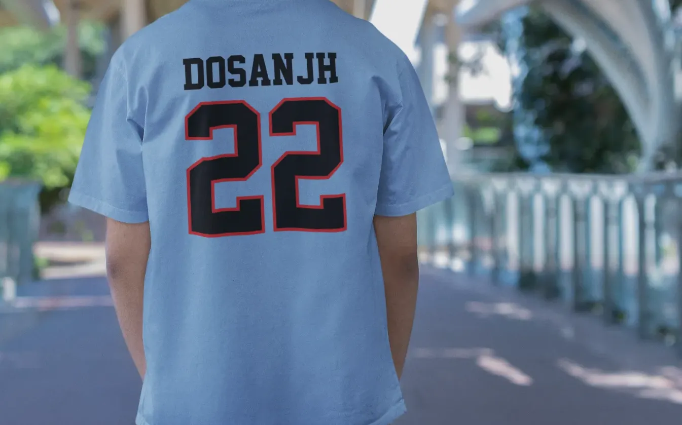 Dosanjh 22 Back Print Oversized T-Shirt