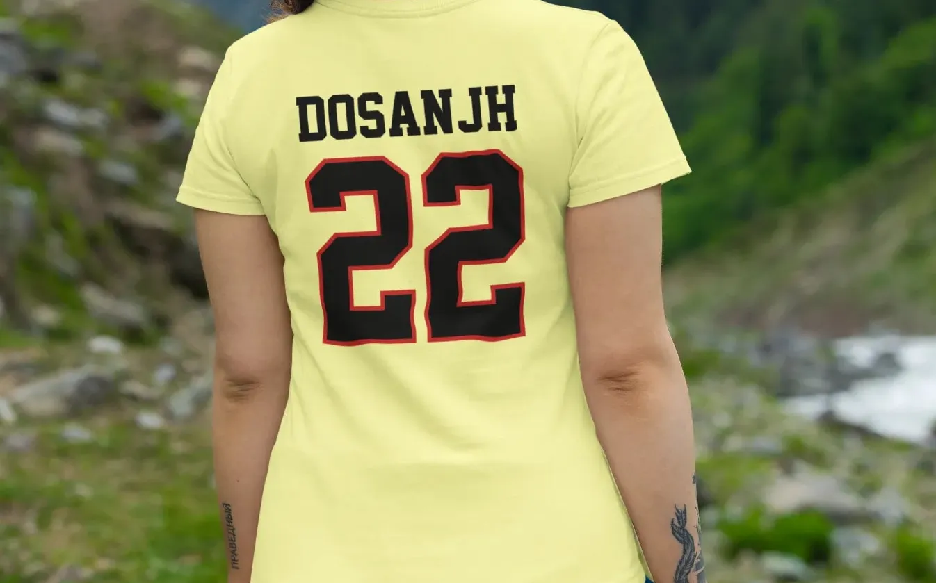 Dosanjh 22 Back Print T-Shirt