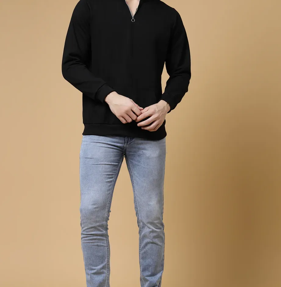Euphoria Puff Printed Black Sweatshirt