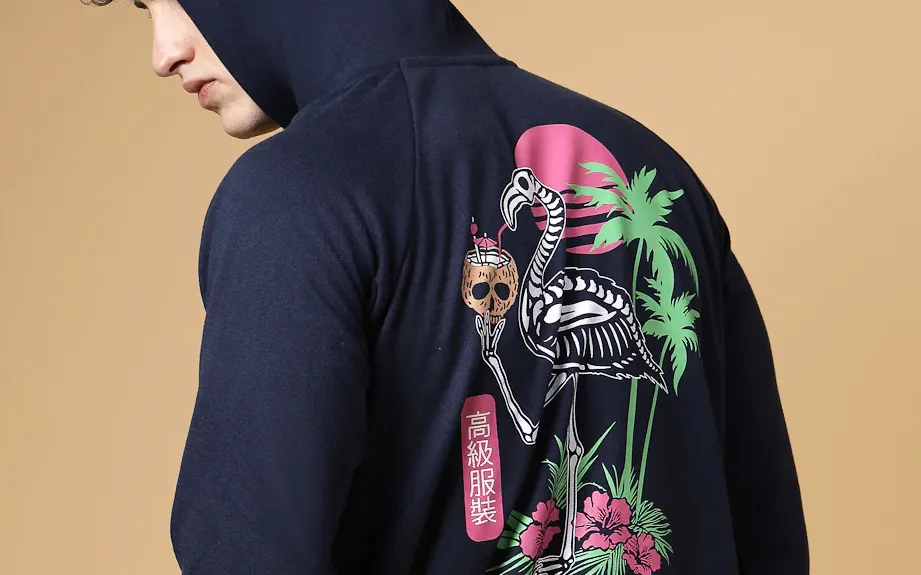Exotica Fleece Navy Blue Sweatshirt