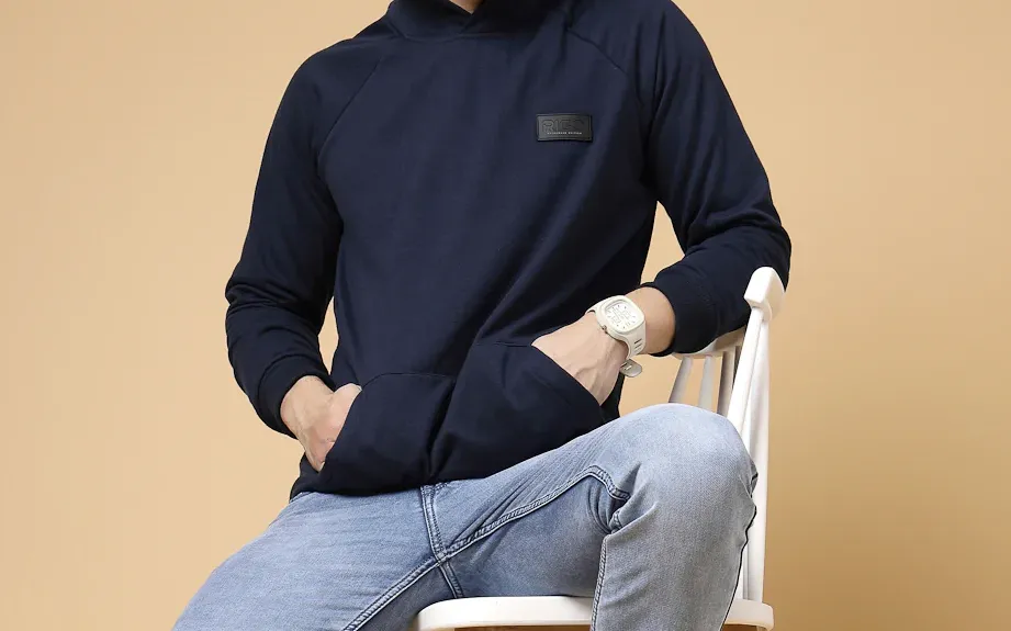 Exotica Fleece Navy Blue Sweatshirt