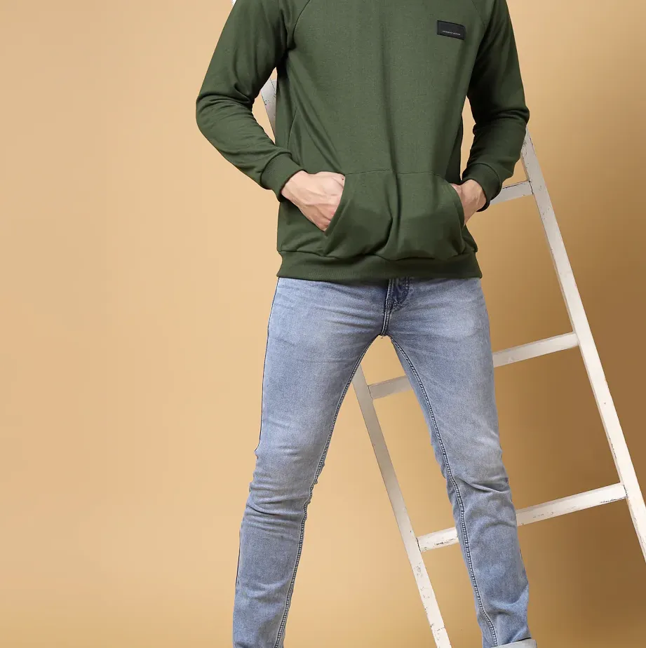 Exotica Fleece Olive Green Sweatshirt