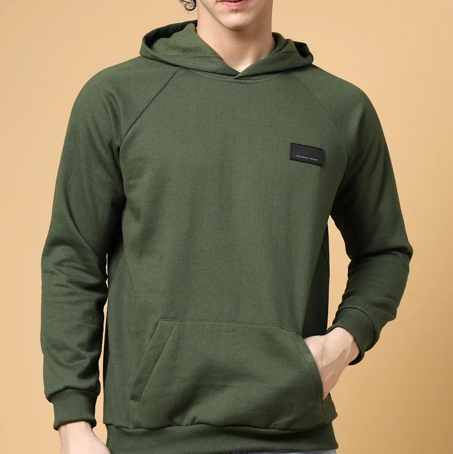Exotica Fleece Olive Green Sweatshirt
