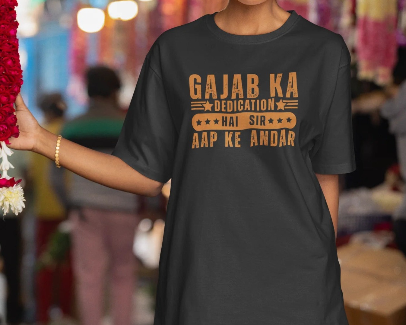 Gajab ka dedication hai sir aap ke andar Oversized T-Shirt