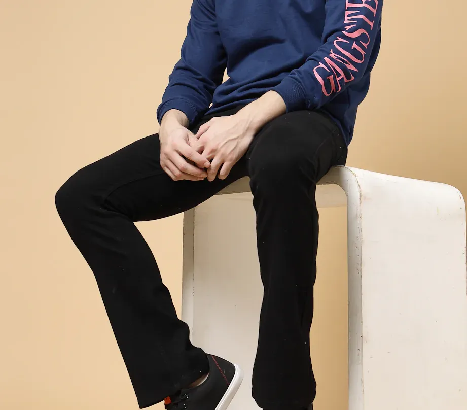 Gangster Paradise Oversized Ink Blue Sweatshirt