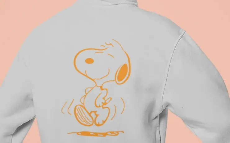 Happy Dog Snoopy Back Print Hoodie