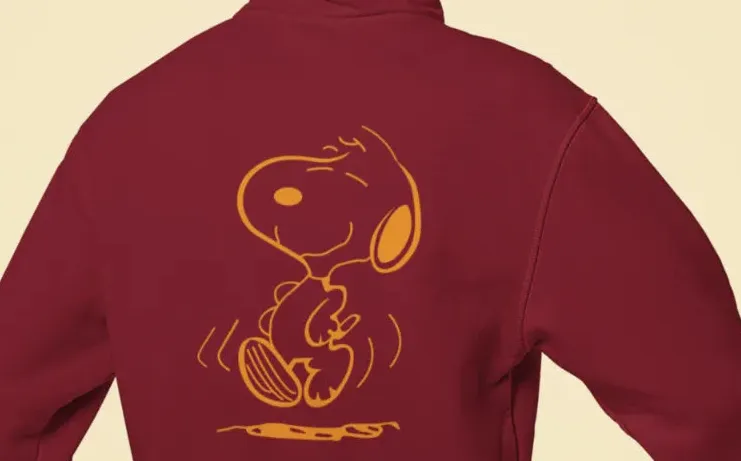 Happy Dog Snoopy Back Print Hoodie