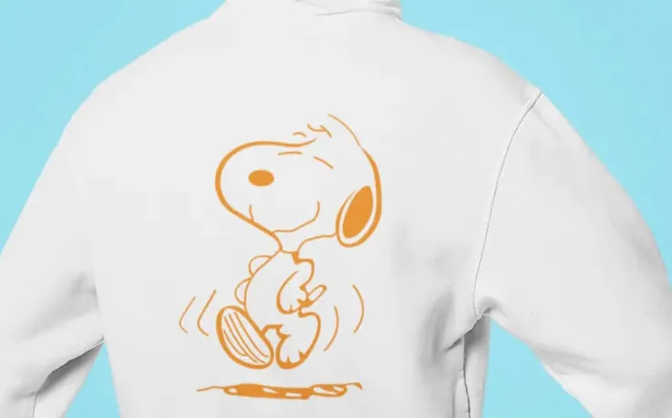 Happy Dog Snoopy Back Print Hoodie