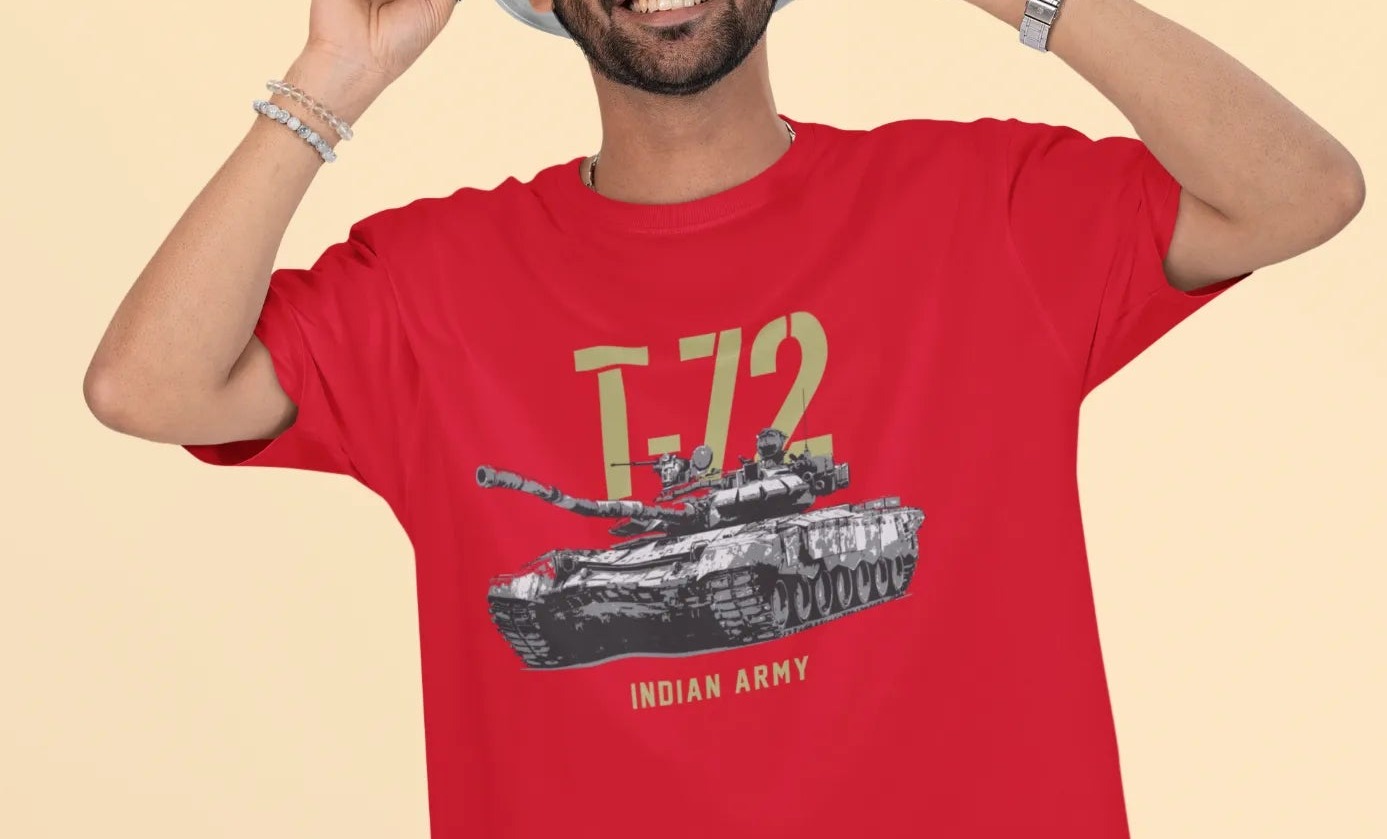 Indian Army T-72 Tank Oversized T-Shirt