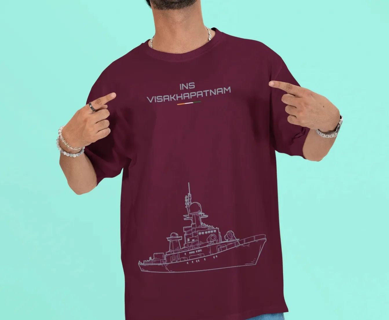 INS Visakhapatnam Oversized T-Shirt