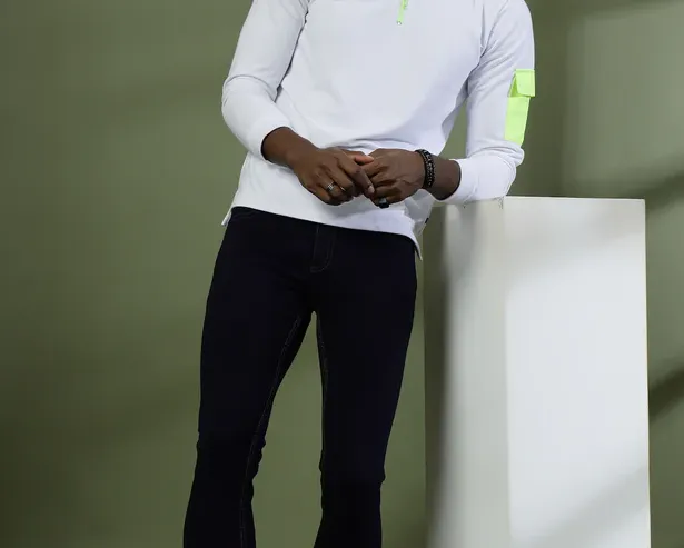 Men's Relaxed Terry Polo White T-Shirt