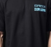 Men Black Typography Oversized T-shirt