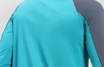 Men Colorblock Slim Fit Polo Bright Teal T-shirt