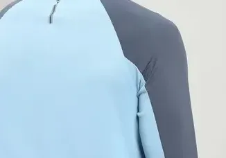 Men Colorblock Slim Fit Polo Scale Blue T-shirt