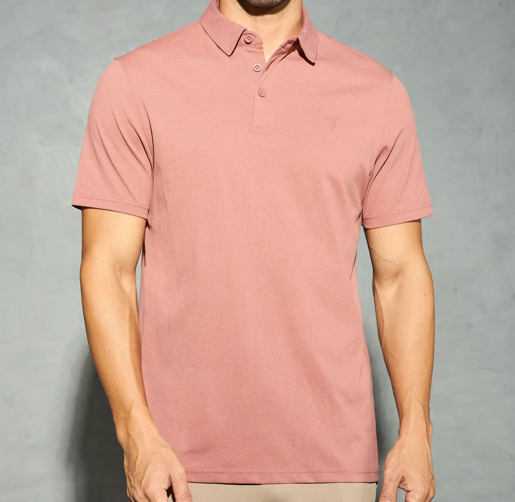 Men Solid Slim Fit Polo Dusty Red T-shirt