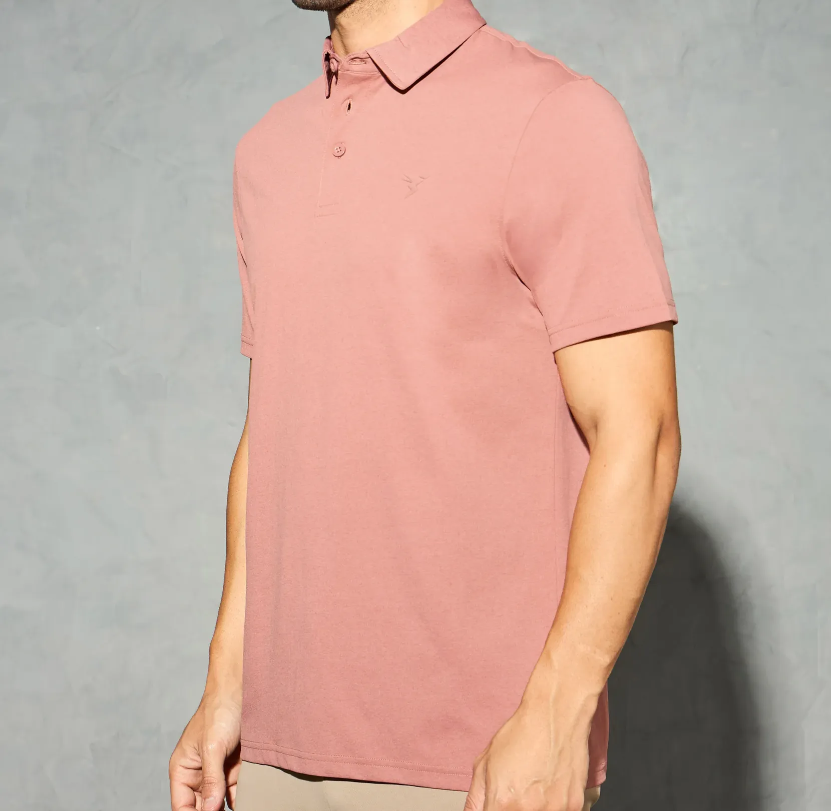 Men Solid Slim Fit Polo Dusty Red T-shirt