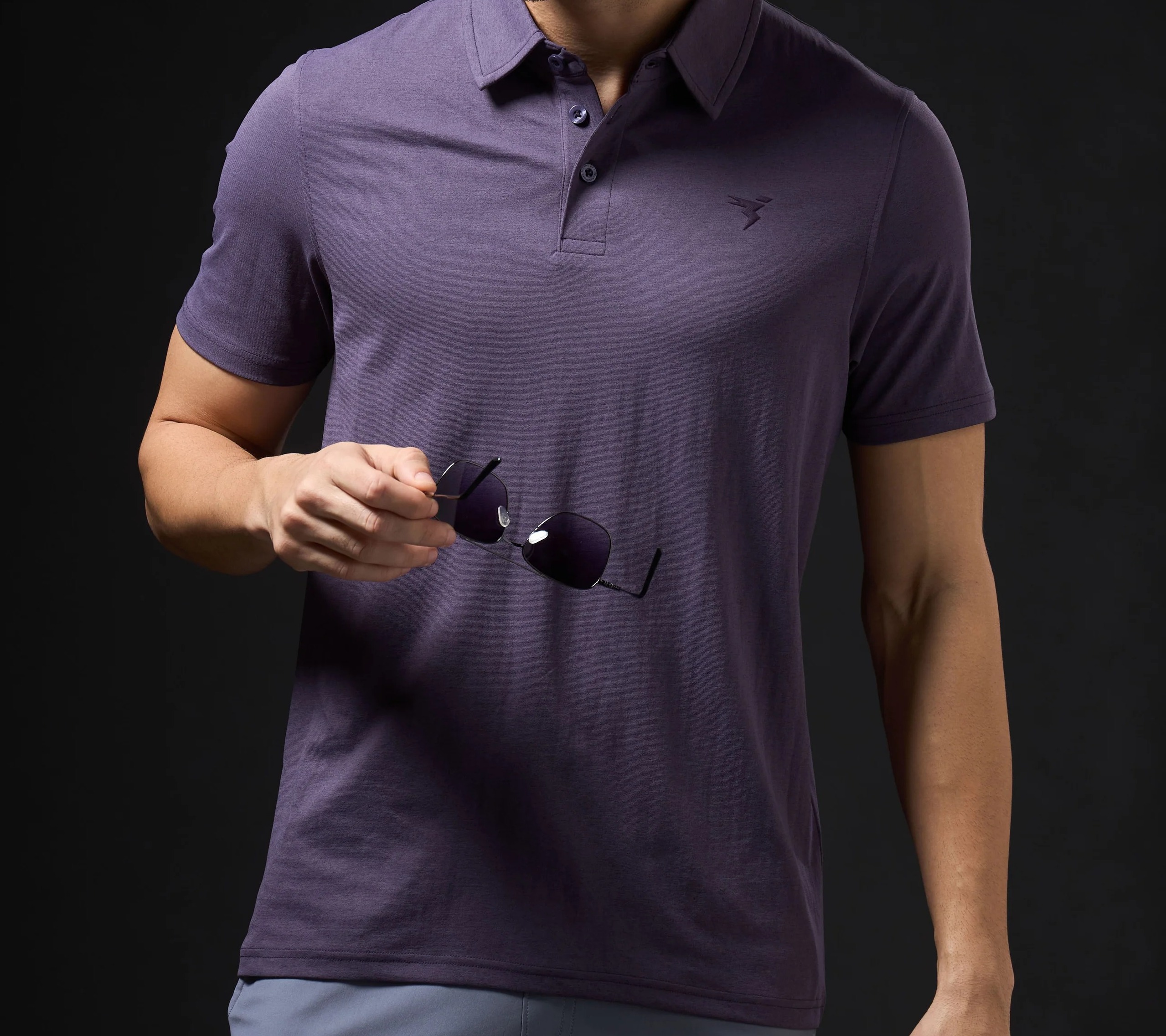 Men Solid Slim Fit Polo Grape Wine T-shirt