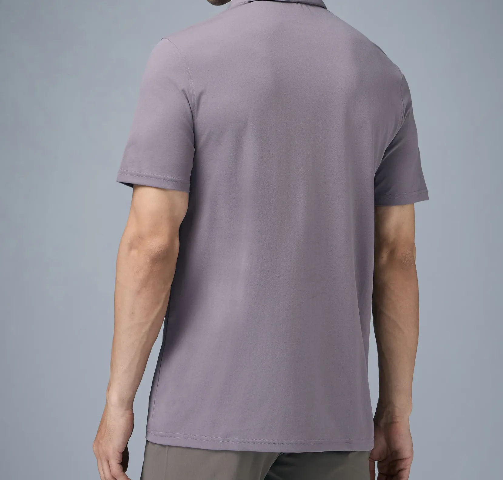Men Solid Slim Fit Polo Gray Ridge T-shirt