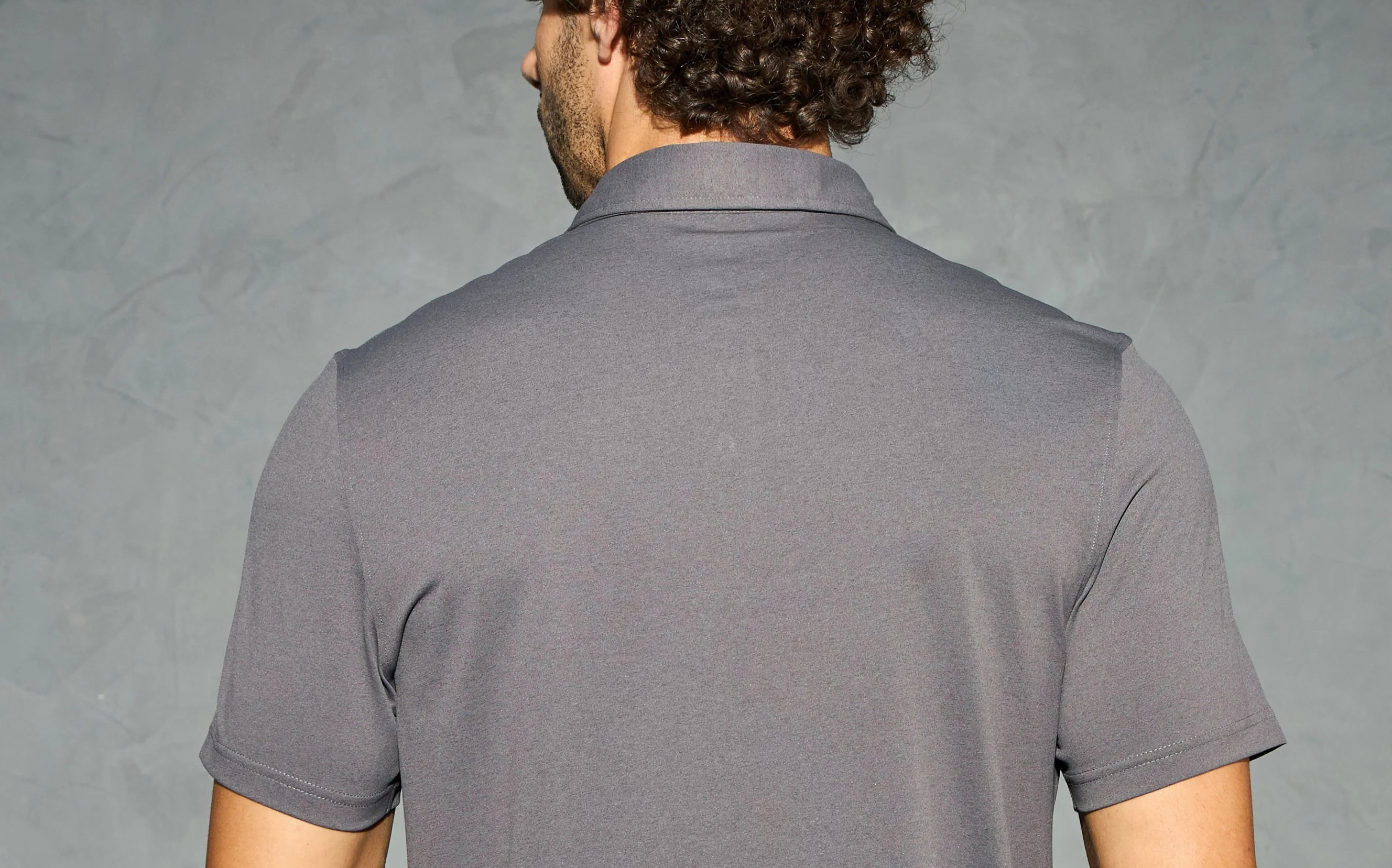Men Solid Slim Fit Polo Iron Grey T-shirt